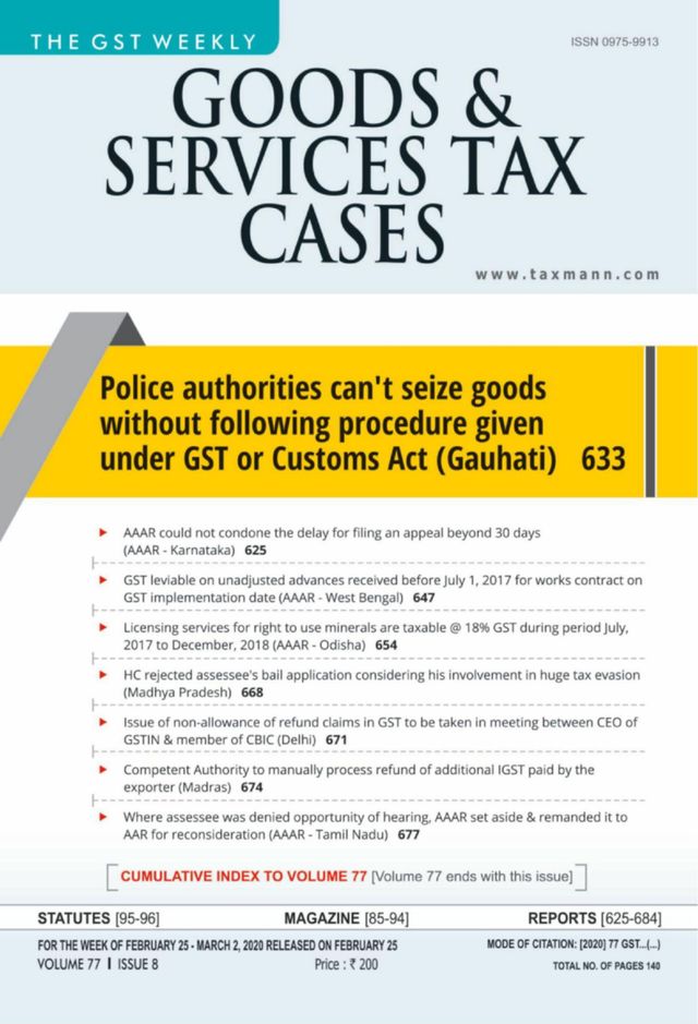 Goods & Services Tax Cases