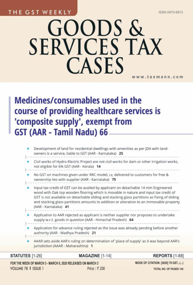 Goods & Services Tax Cases