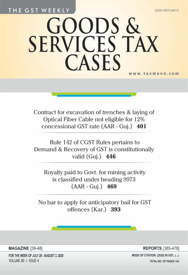 Goods & Services Tax Cases