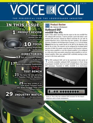 Voice Coil Magazine - May 2025 Voice Coil Magazine Cover - May 2025 Edition
