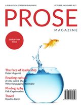 Prose magazine  Cover - October - November 2017 Edition