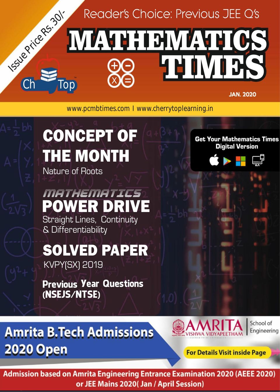 Get digital access to MATHEMATICS TIMES - January 2020 issue | Magzter.com