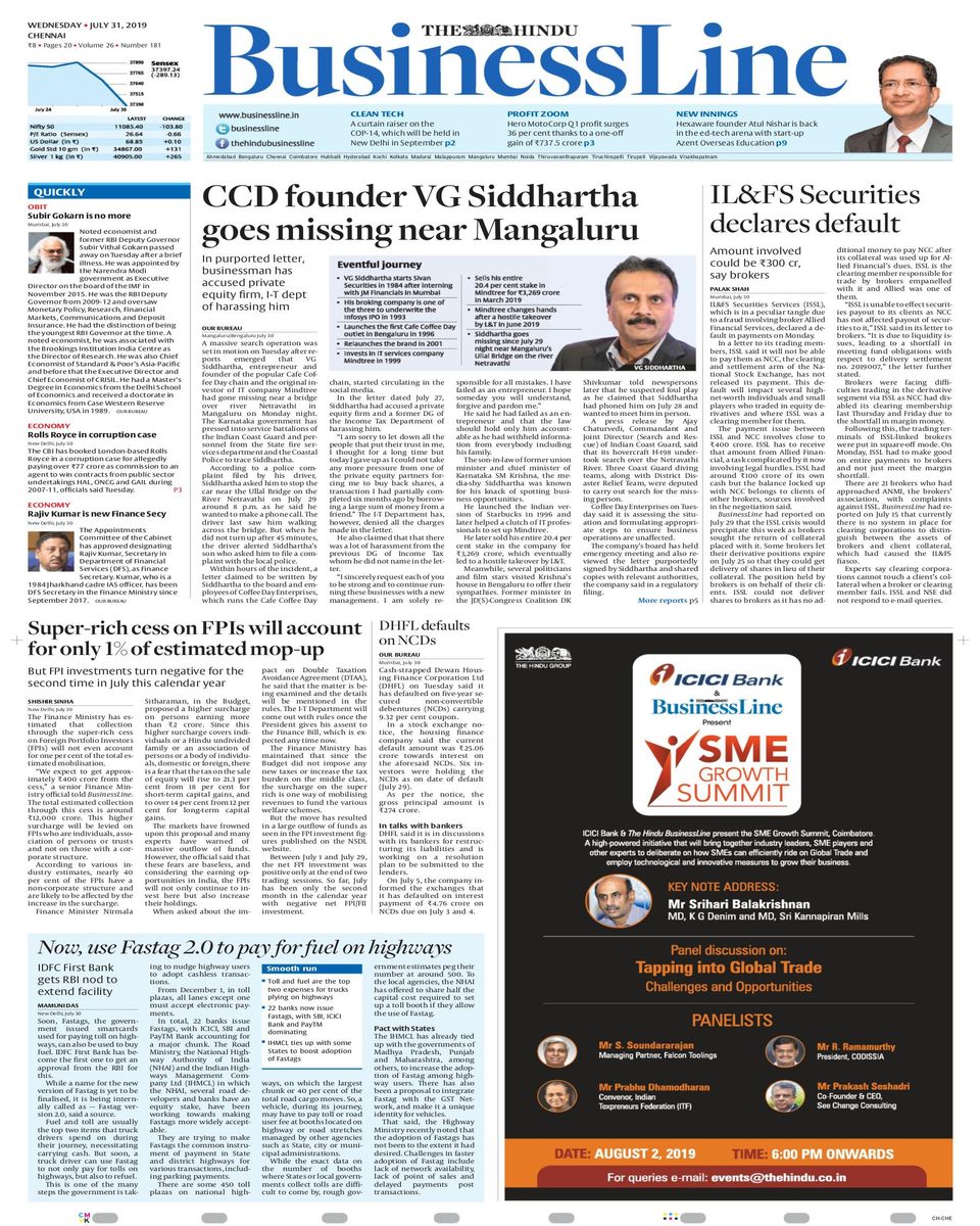 Get digital access to The Hindu Business Line - July 31, 2019 issue ...