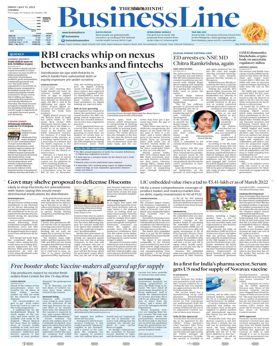 The Hindu Business Line-July 15, 2022 Newspaper