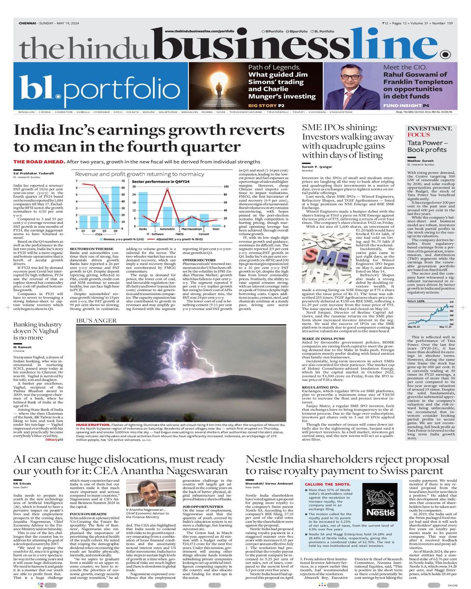 Get digital access to The Hindu Business Line - May 19, 2024 issue ...