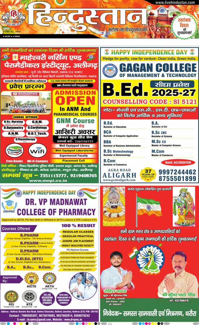 Hindustan Times Hindi Aligarh