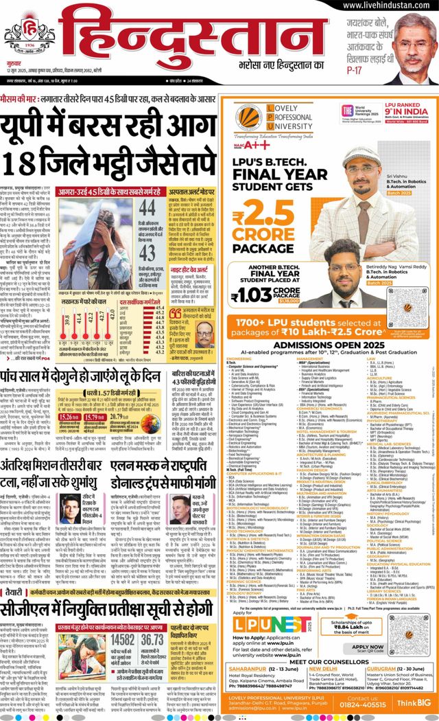Hindustan Times Hindi Bareilly