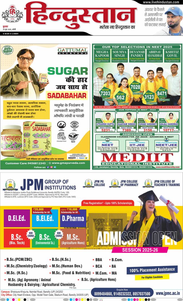 Hindustan Times Hindi Bareilly