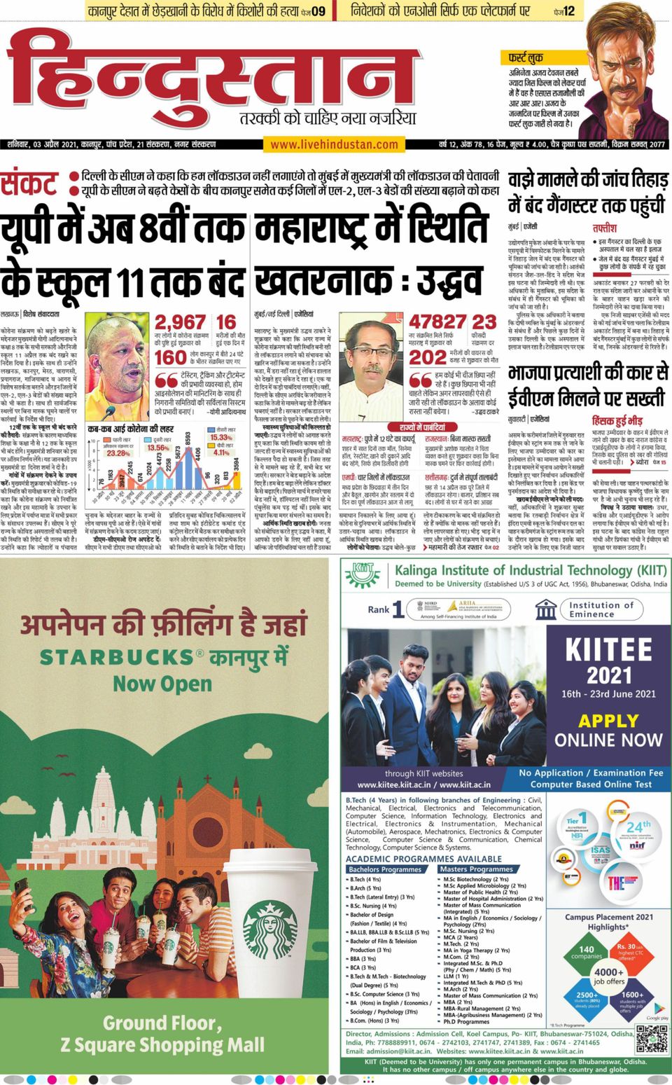 Dainik Jagran GorakhpurApril 03, 2021 Newspaper