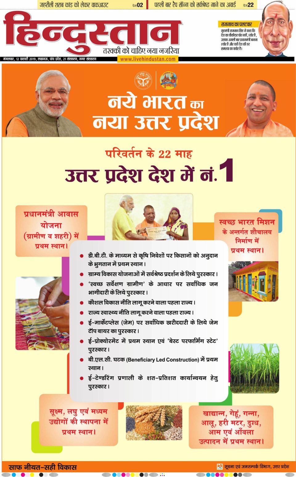 Hindustan Times Hindi LucknowFebruary 12, 2019 Newspaper