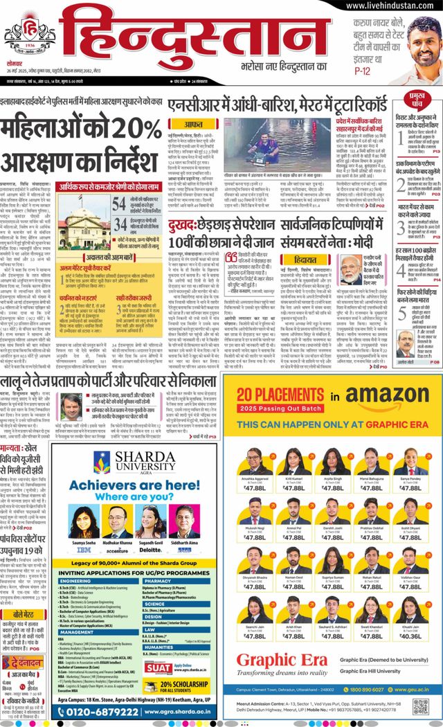 Hindustan Times Hindi Meerut
