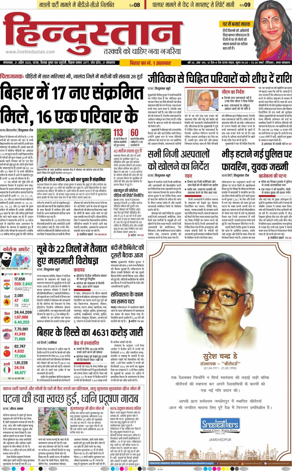 Hindustan Times Hindi Patna April 21 2020 Newspaper Hindustan Times Hindi Patna April 21 2020 Newspaper