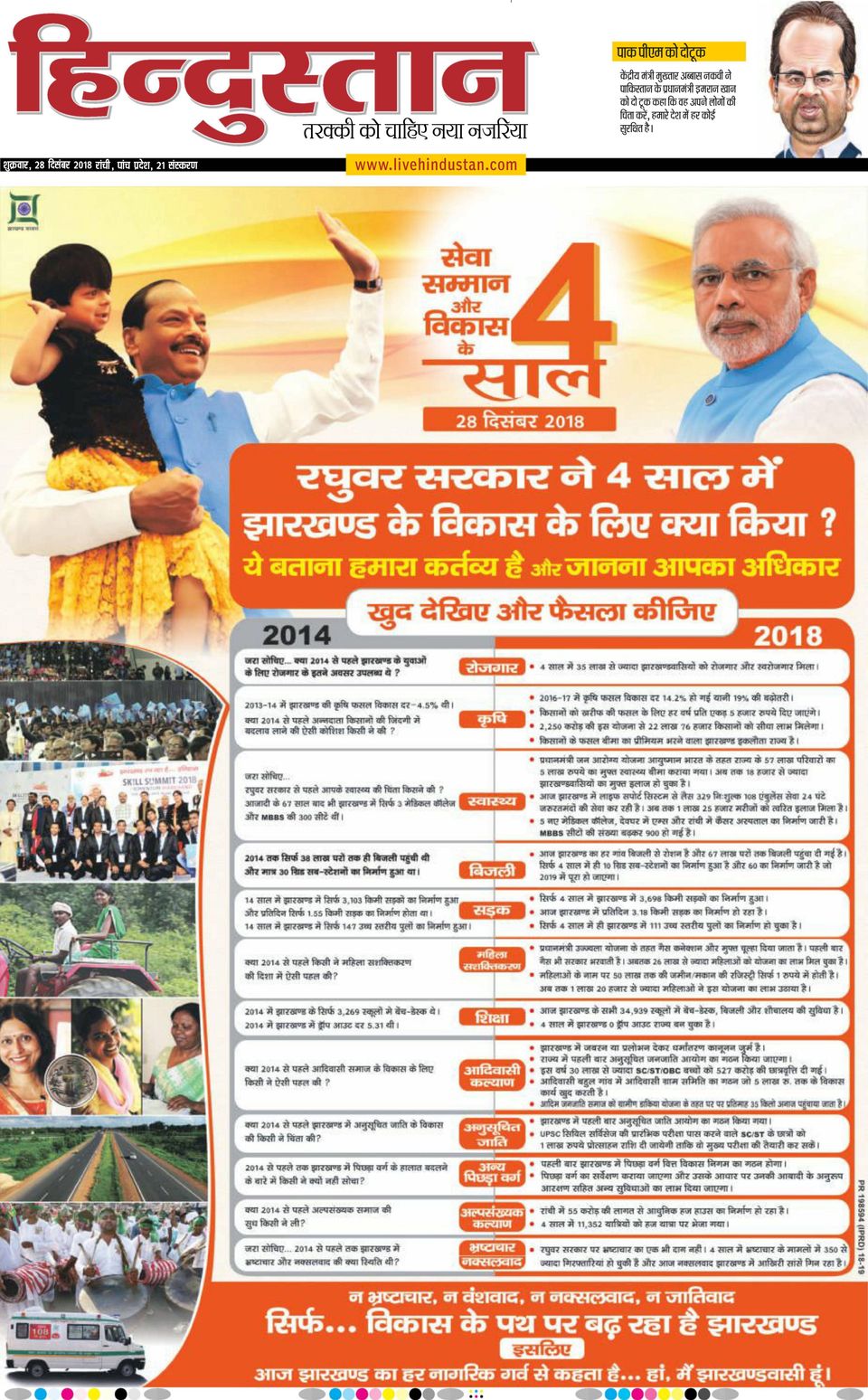 Hindustan Times Hindi Ranchi-December 28, 2018 Newspaper