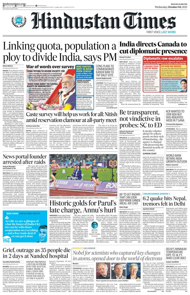 Hindustan Times Delhi