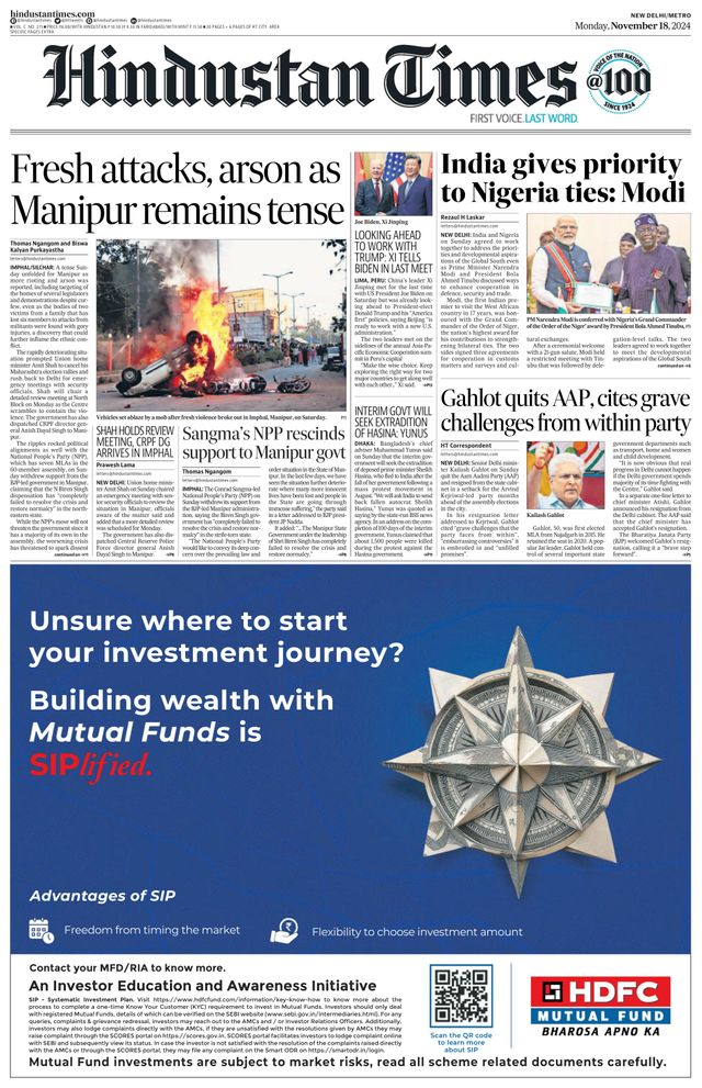 Hindustan Times Delhi