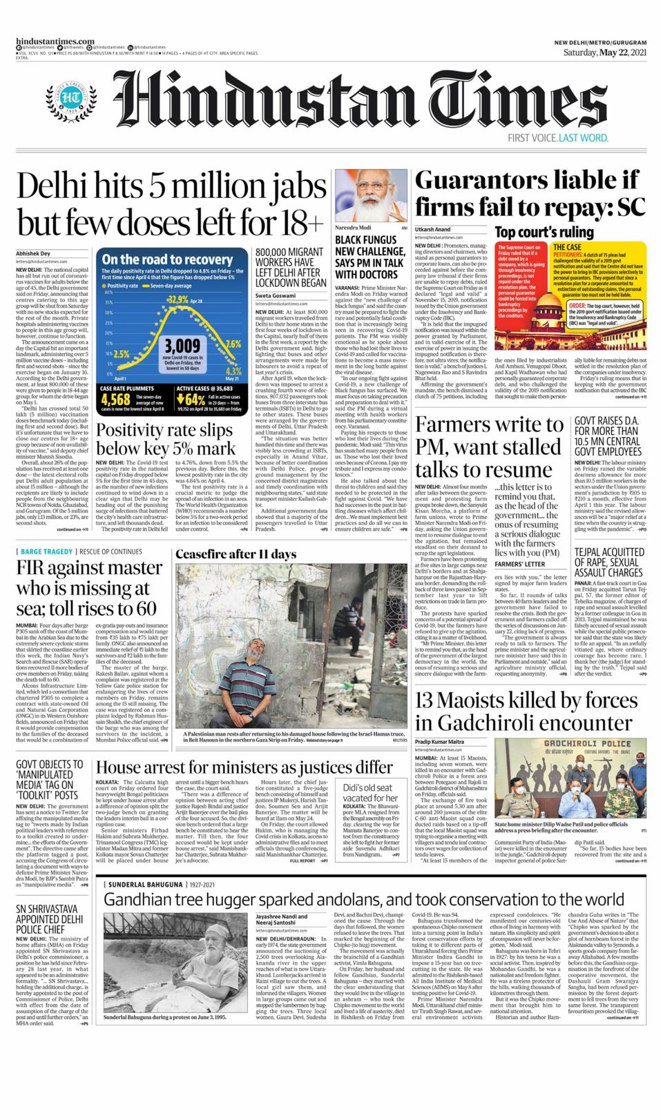 Get your digital copy of Hindustan Times Gurugram-May 22, 2021 issue