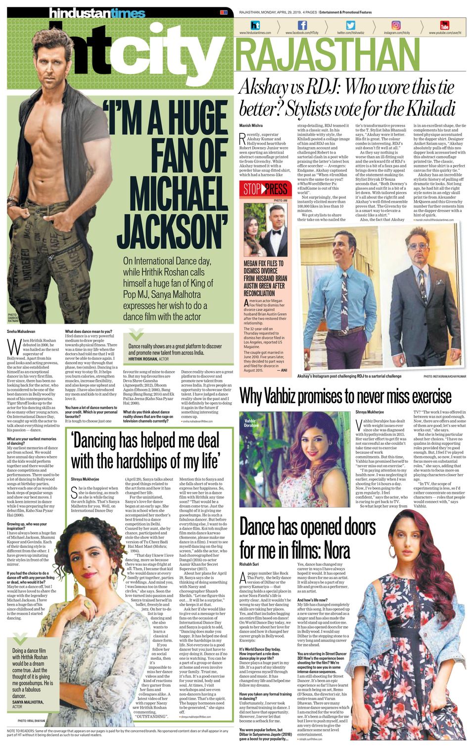 Hindustan Times JaipurApril 29, 2019 Newspaper