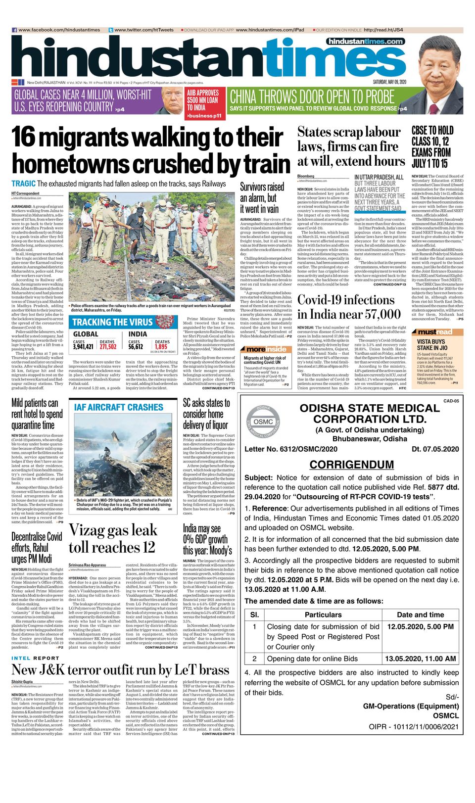 Hindustan Times JaipurMay 09, 2020 Newspaper Get your Digital