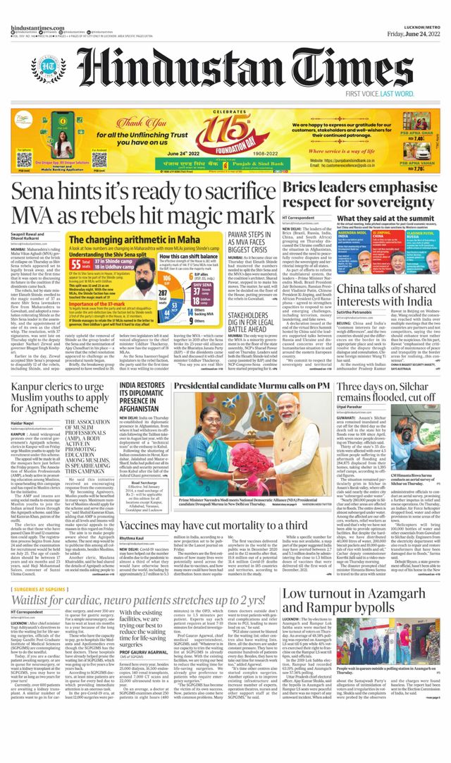 Hindustan Times Lucknow