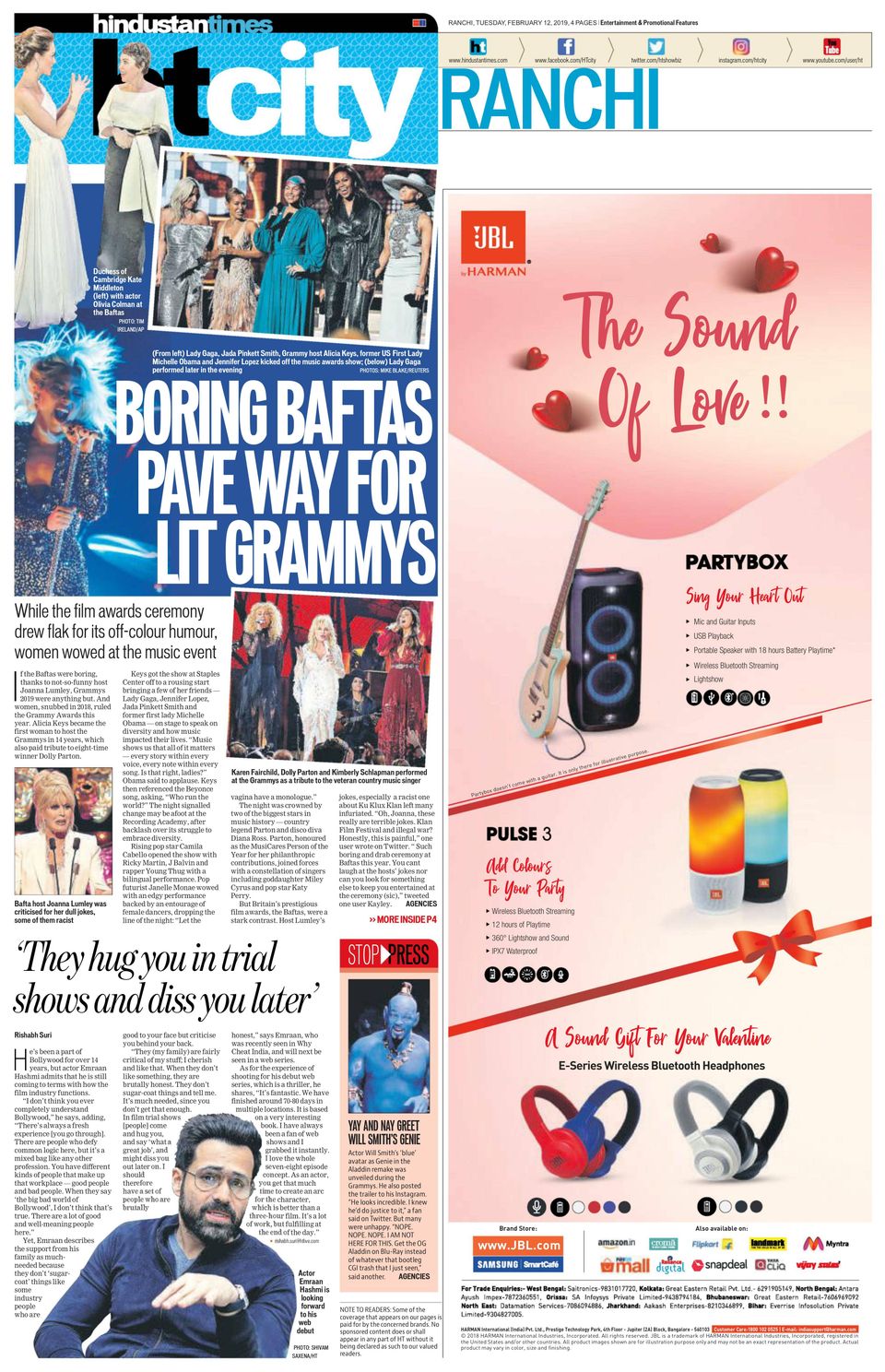 Hindustan Times Ranchi-February 12, 2019 Newspaper