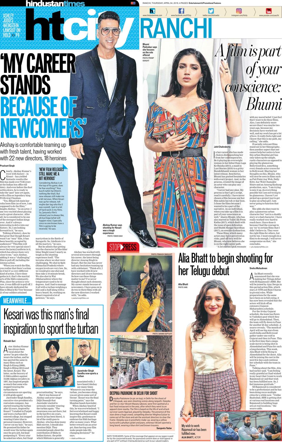 Get digital access to Hindustan Times Ranchi - April 4, 2019 issue