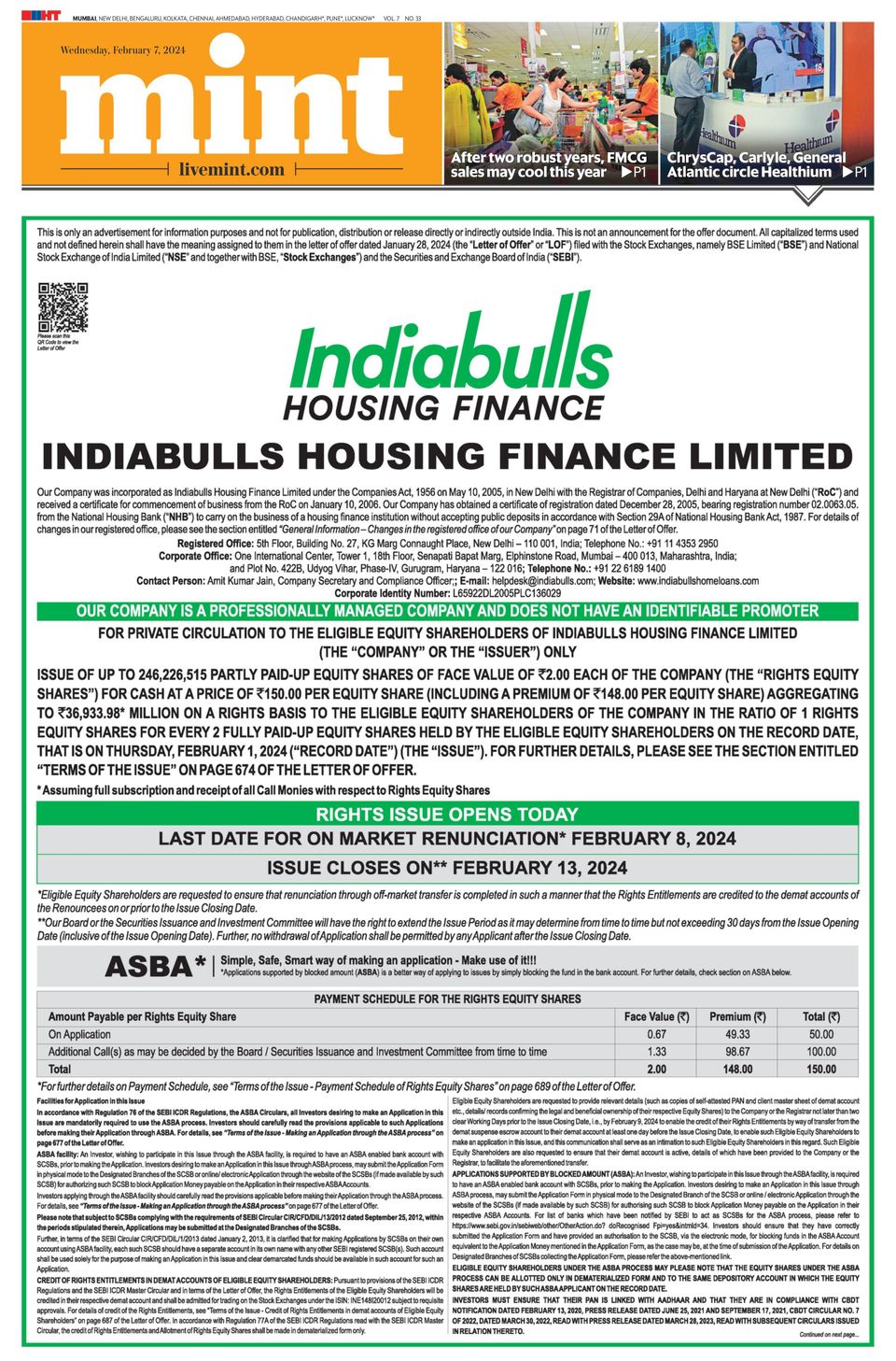 Mint MumbaiFebruary 07, 2024 Newspaper Get your Digital Subscription