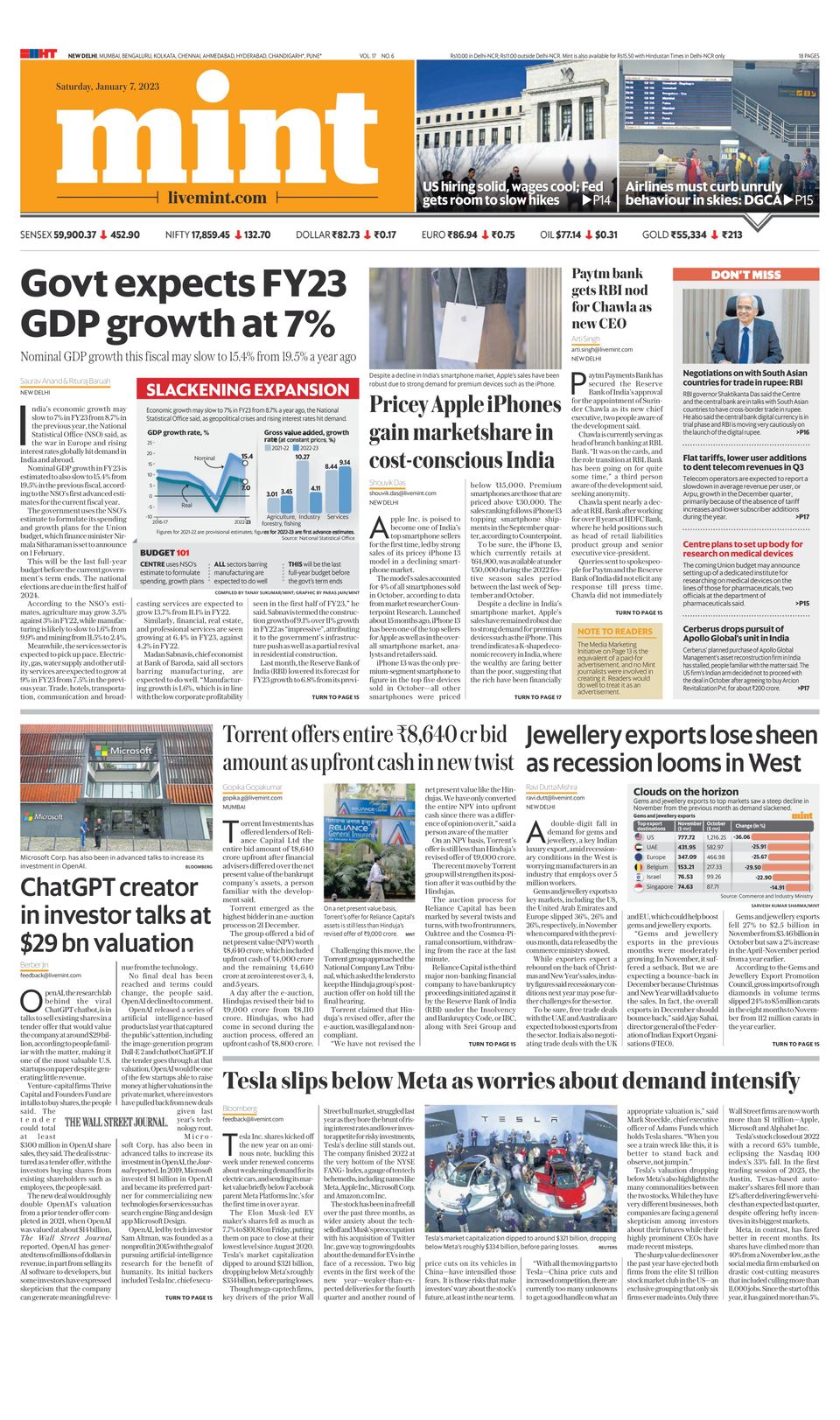 Mint New DelhiJanuary 07, 2023 Newspaper Get your Digital Subscription