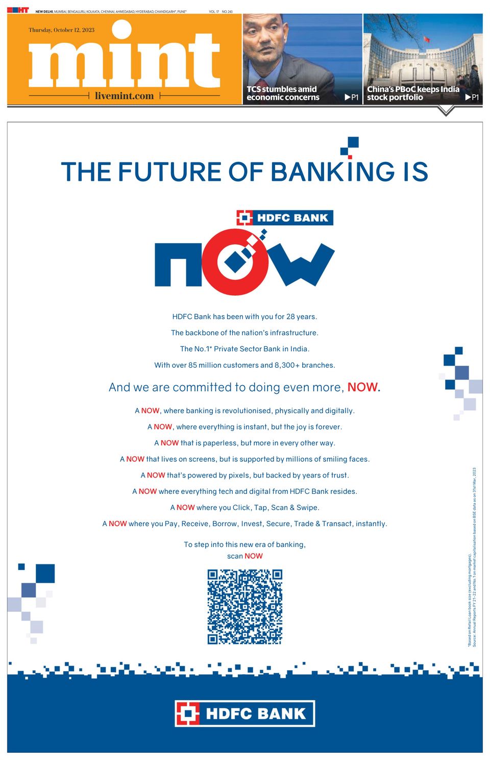 Mint New DelhiOctober 12, 2023 Newspaper Get your Digital Subscription