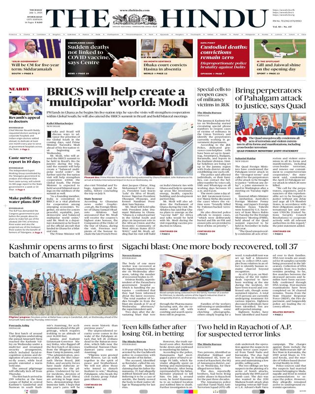 The Hindu Hyderabad