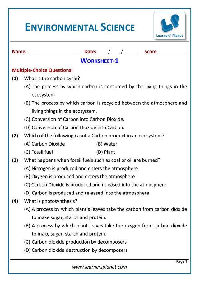 Grade-6-Science-Olympiad: Environmental Science