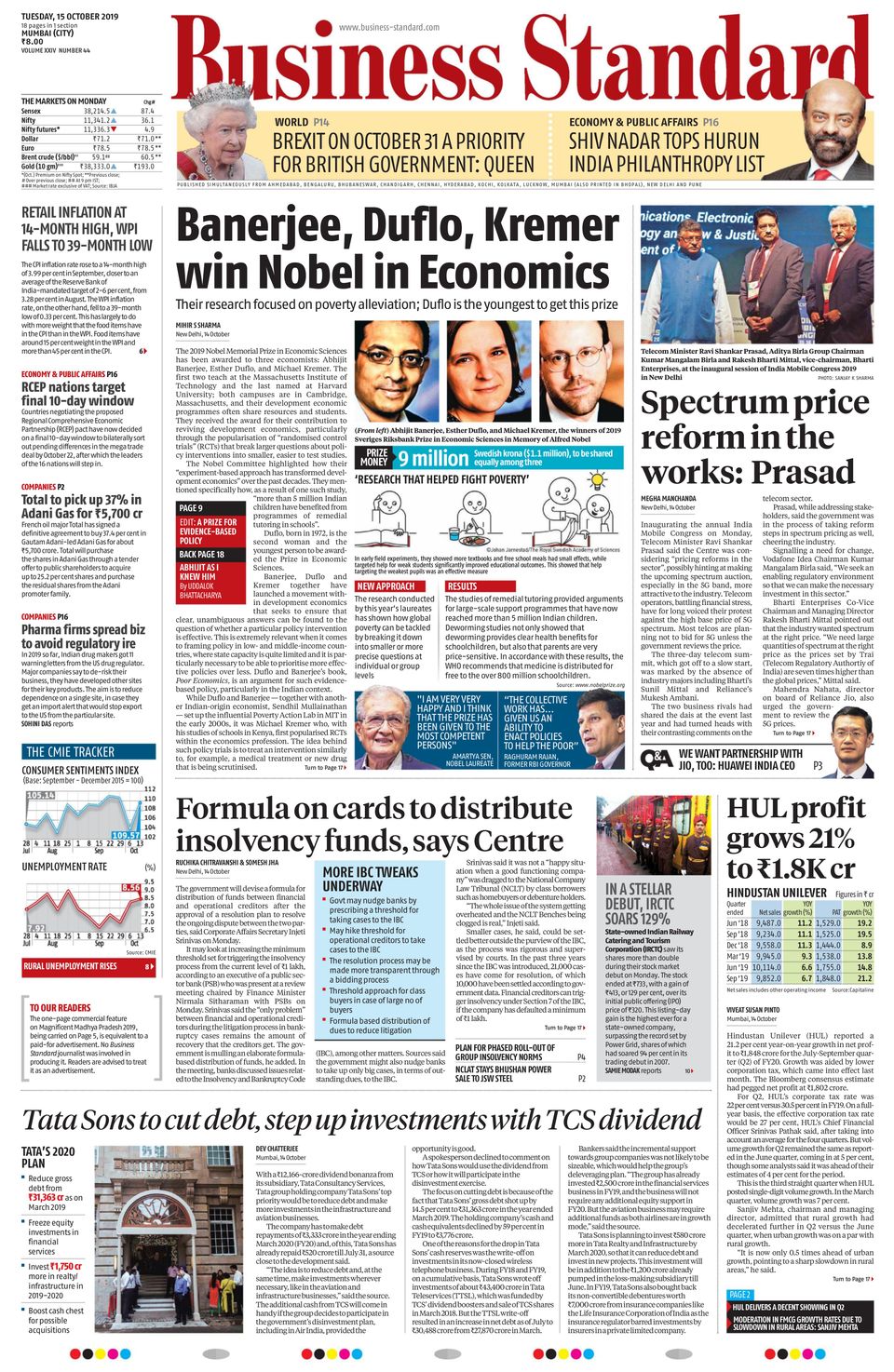 Business StandardOctober 15, 2019 Newspaper Get your Digital