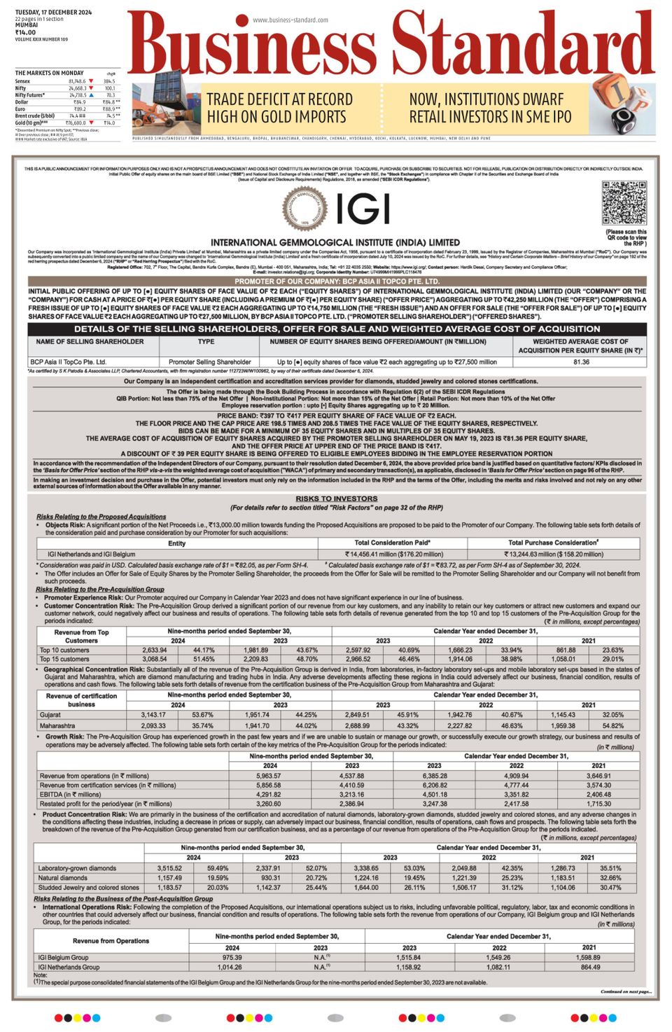 Business Standard Get digital access to Business Standard - December 17, 2024 issue ...