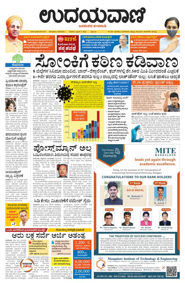 Udayavani - Kannada Daily Bangalore