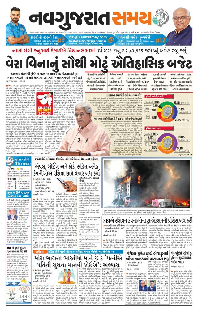 Navgujarat Samay Ahmedabad