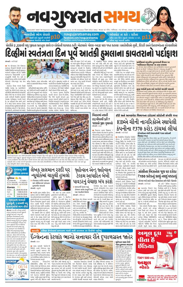 Navgujarat Samay Ahmedabad
