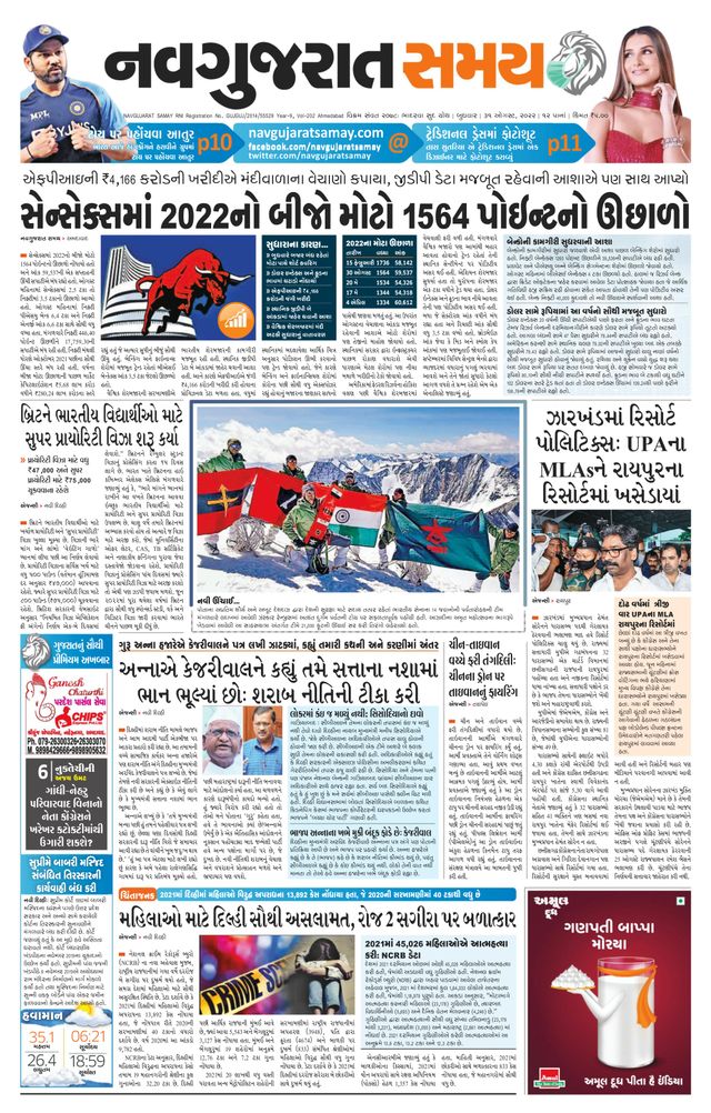 Navgujarat Samay Ahmedabad
