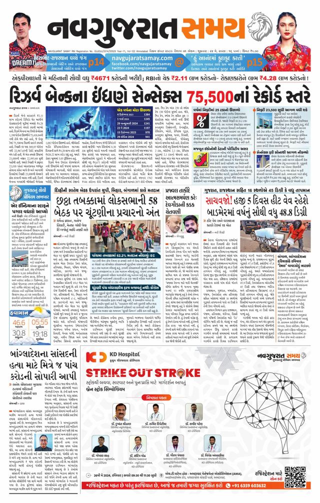 Navgujarat Samay Ahmedabad