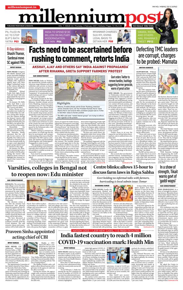 Millennium Post Kolkata