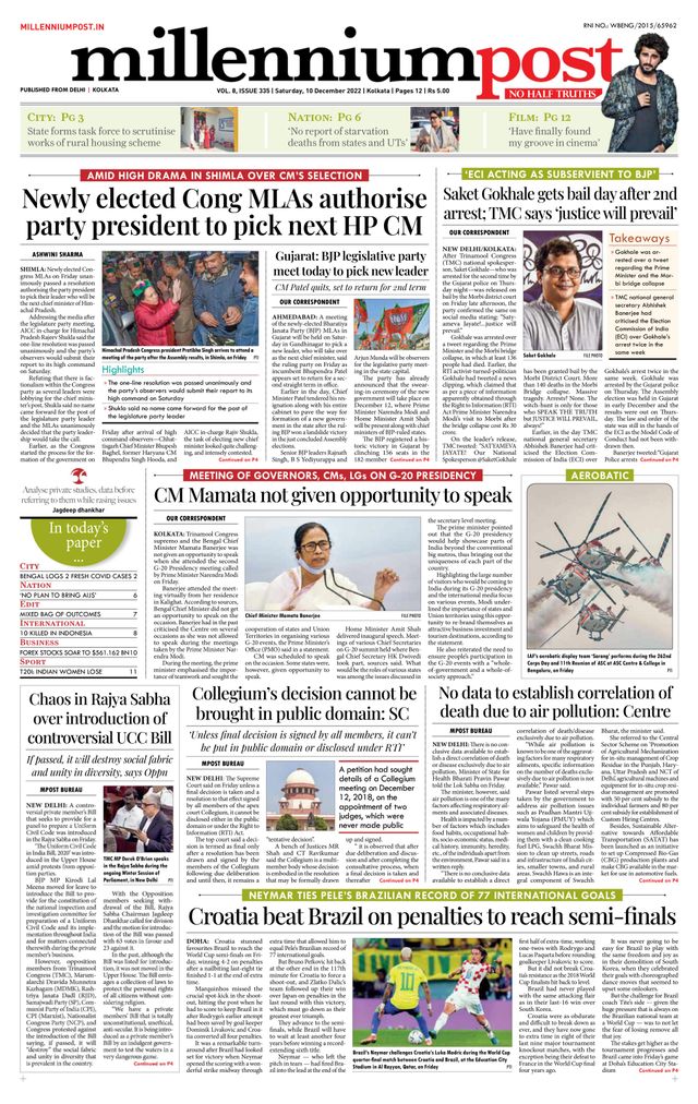 Millennium Post Kolkata
