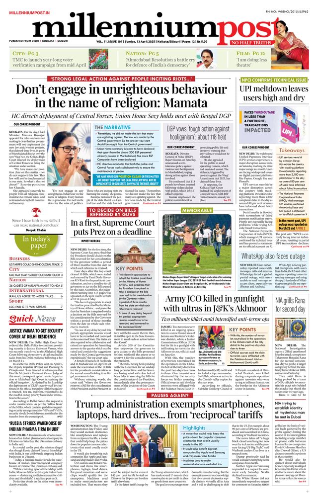 Millennium Post Kolkata