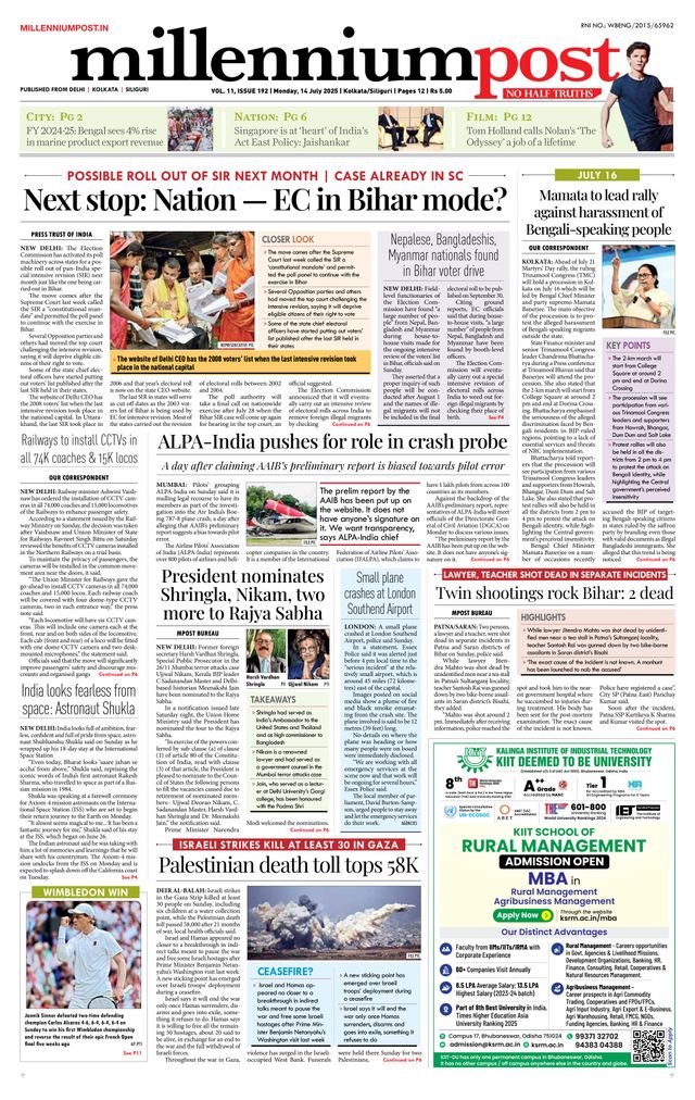 Millennium Post Kolkata