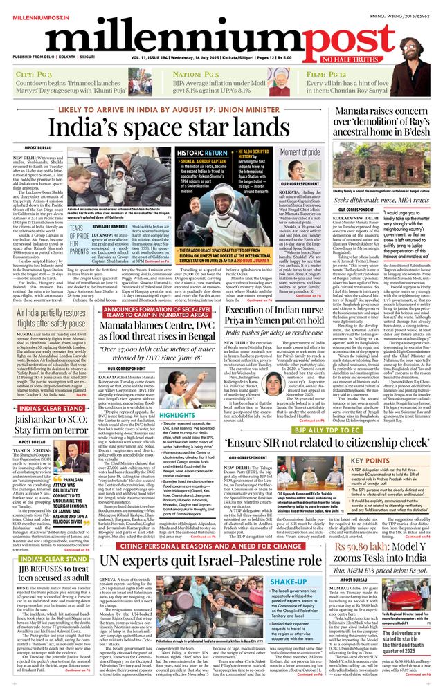 Millennium Post Kolkata
