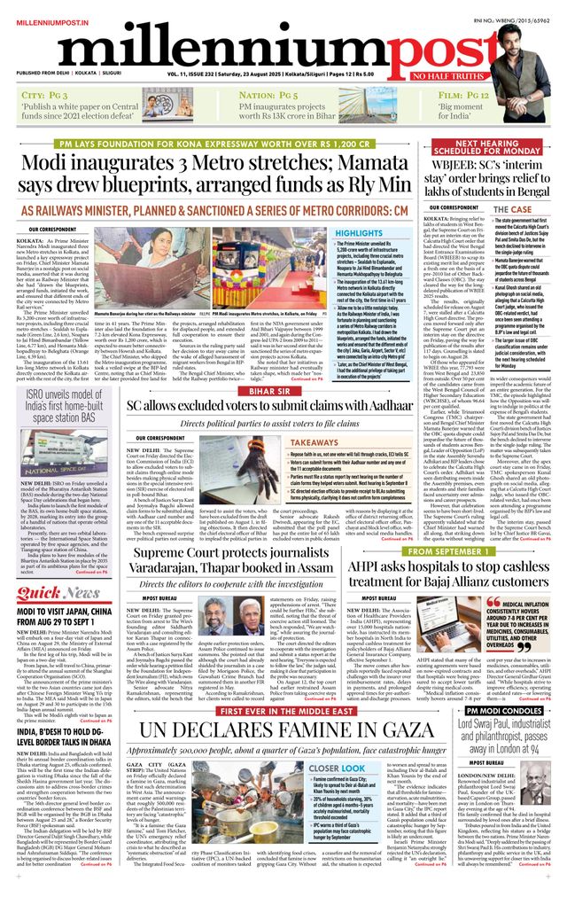 Millennium Post Kolkata