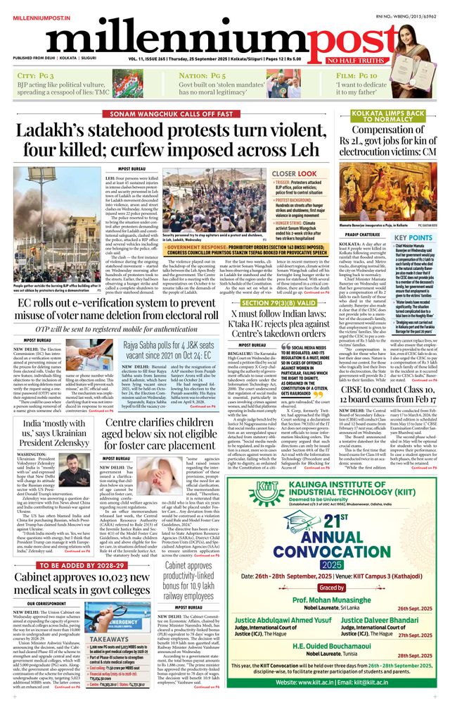 Millennium Post Kolkata