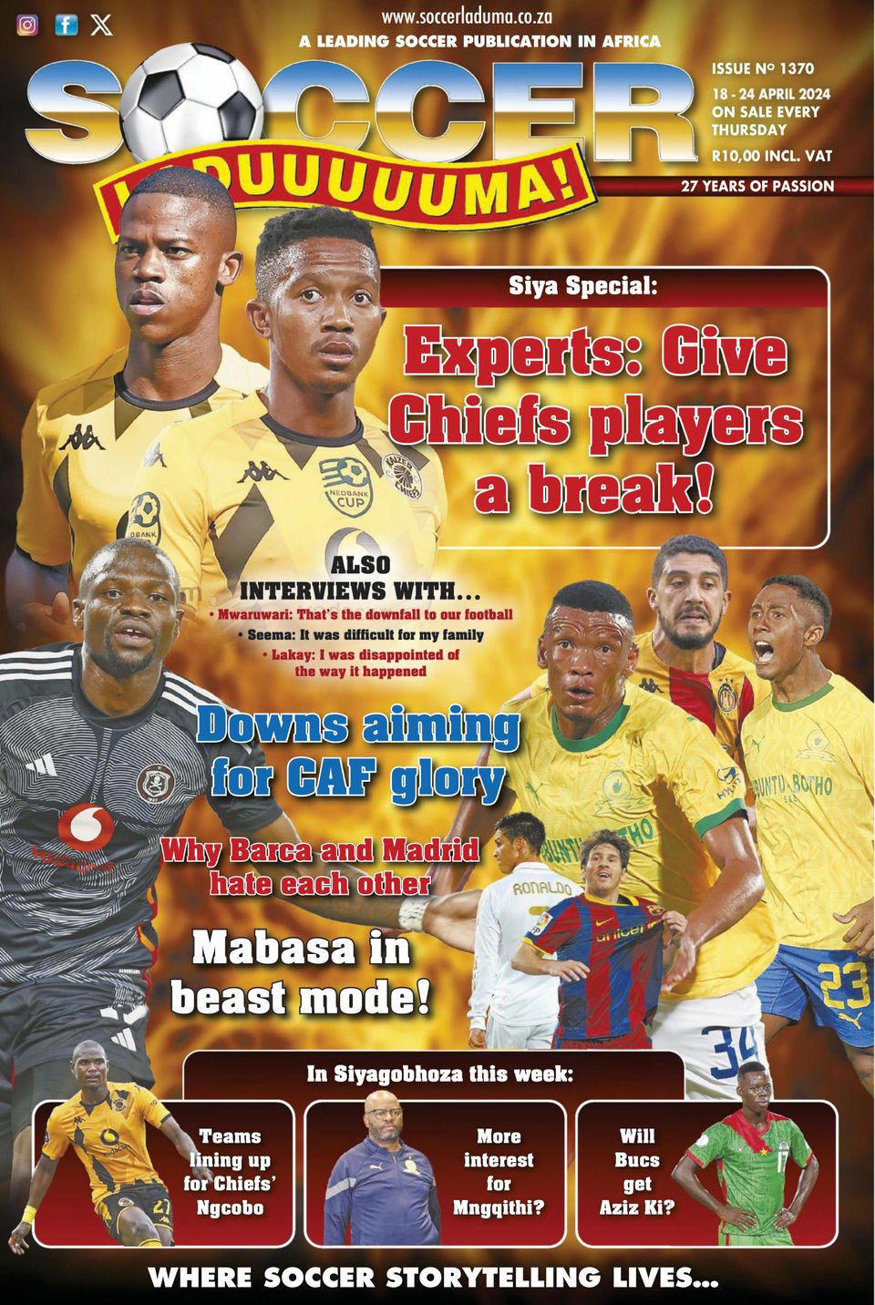 Soccer Laduma-April 18, 2024 Magazine - Get your Digital Subscription