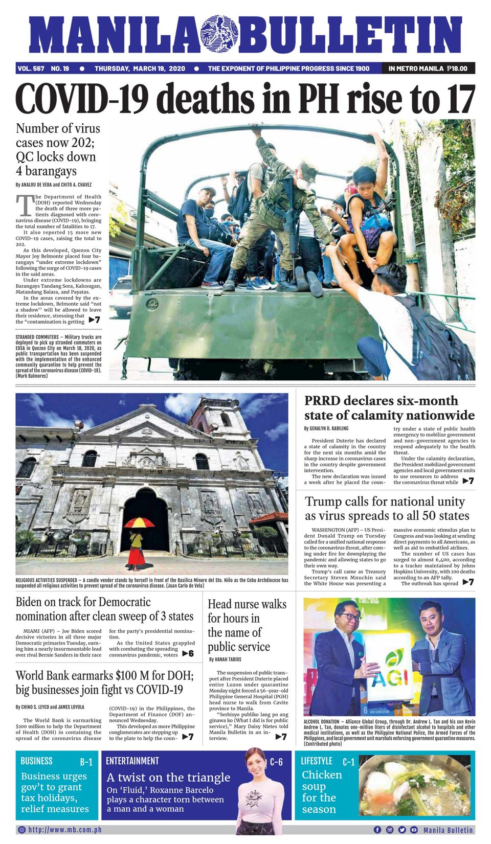 Get Your Digital Copy Of Manila Bulletin March 19 Issue