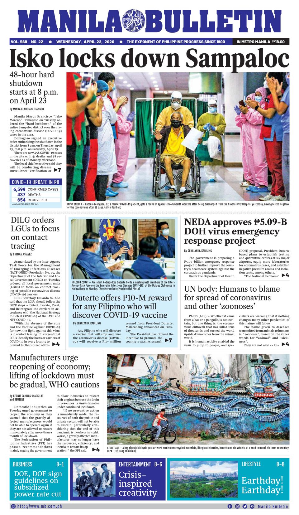 Manila Bulletin-April 22,2020 Newspaper - Get Your Digital Subscription