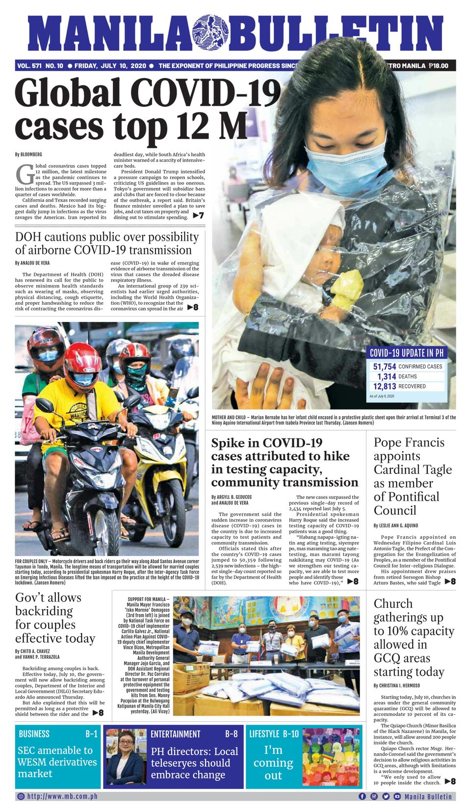 Manila Bulletin-July 10, 2020 Newspaper - Get your Digital ...