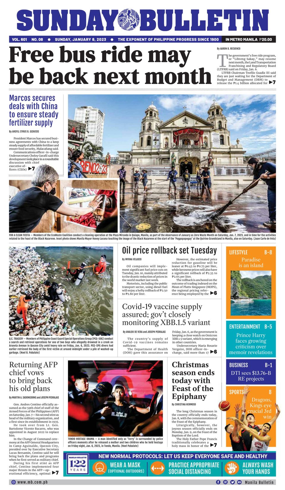 Manila BulletinJanuary 8, 2023 Newspaper Get your Digital Subscription