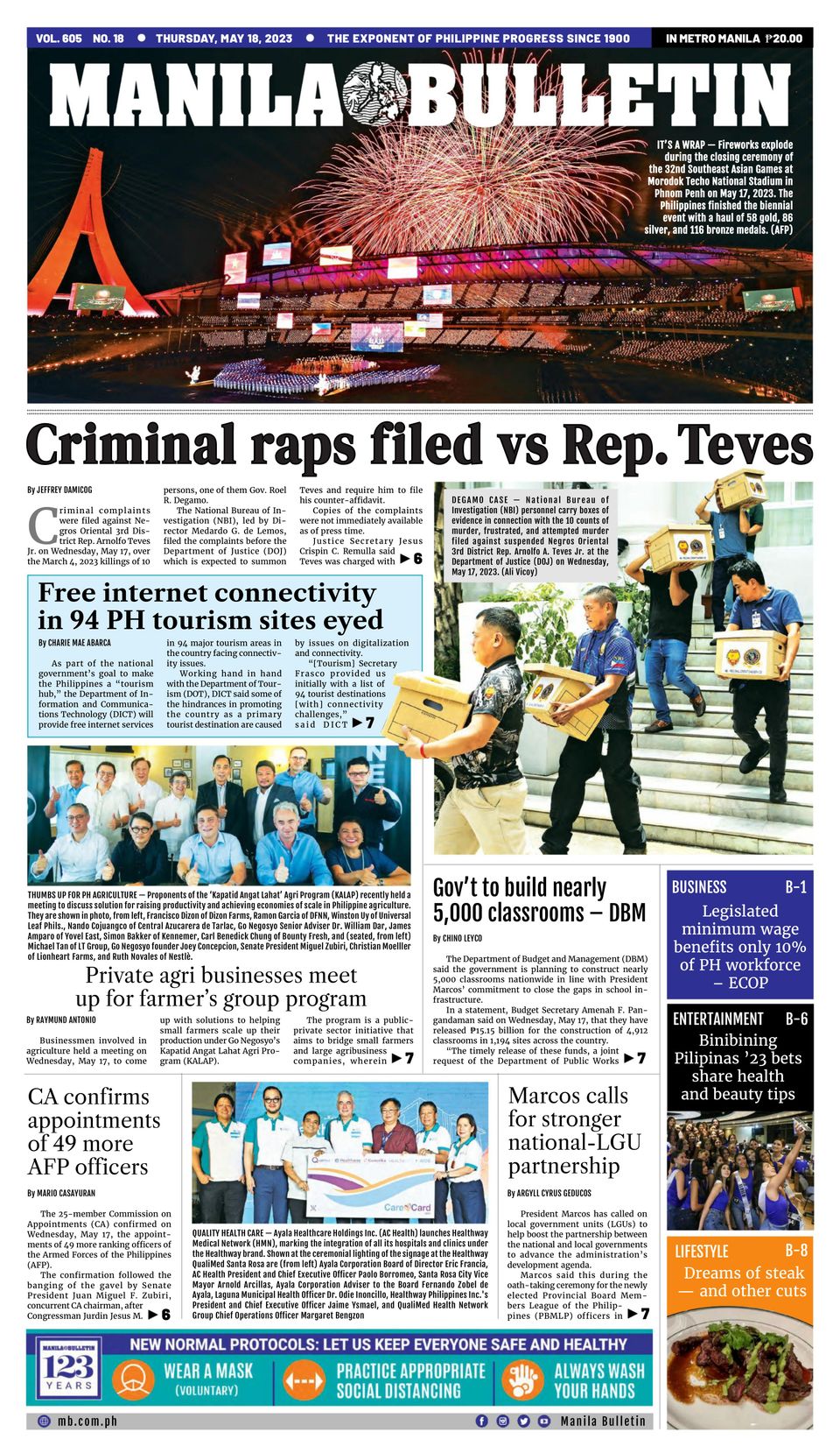 Manila BulletinMay 18, 2023 Newspaper Get your Digital Subscription